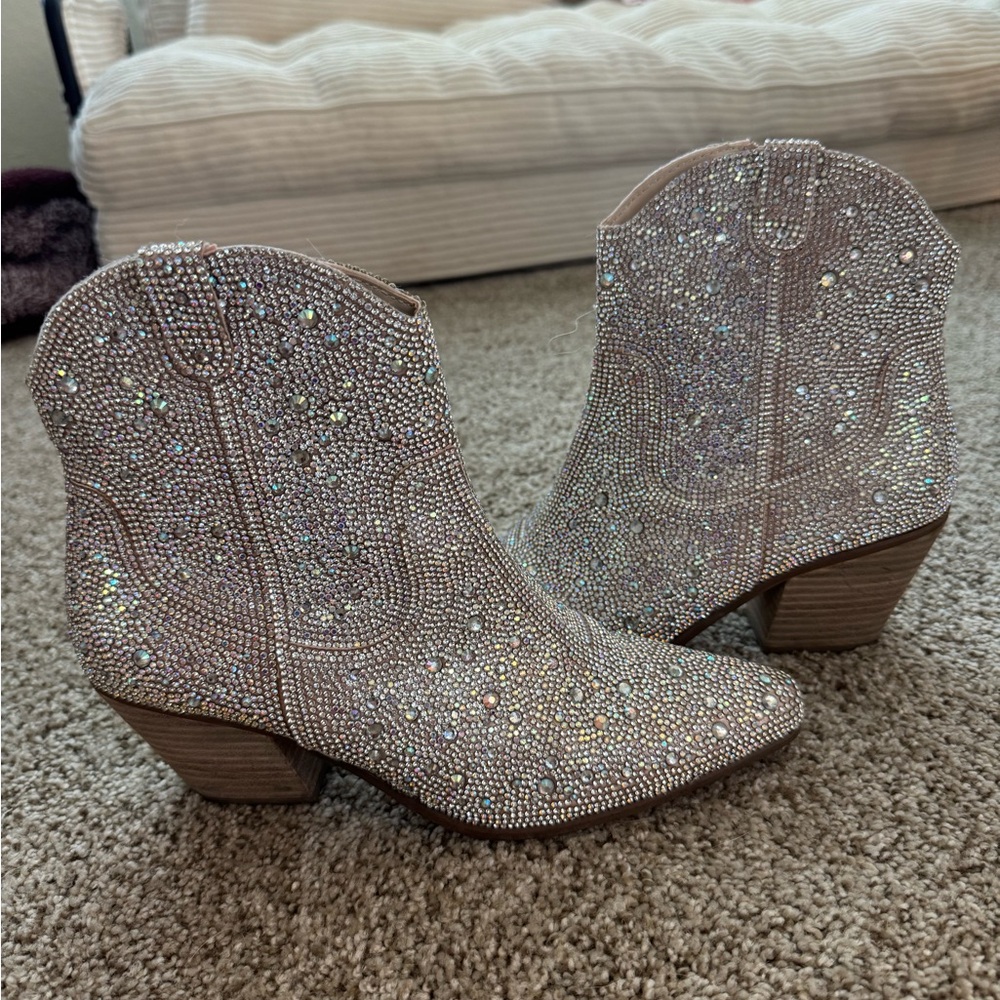 Rhinestone booties